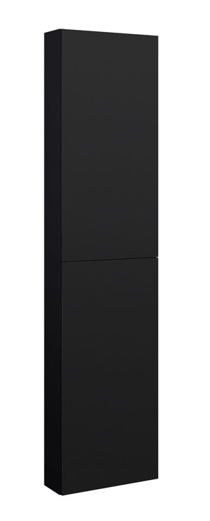 Roca Gap Pro Wąska kolumna łazienkowa wysoka o zmniejszonej głębokości z systemem push-open 40 cm czarny mat (A857911532)